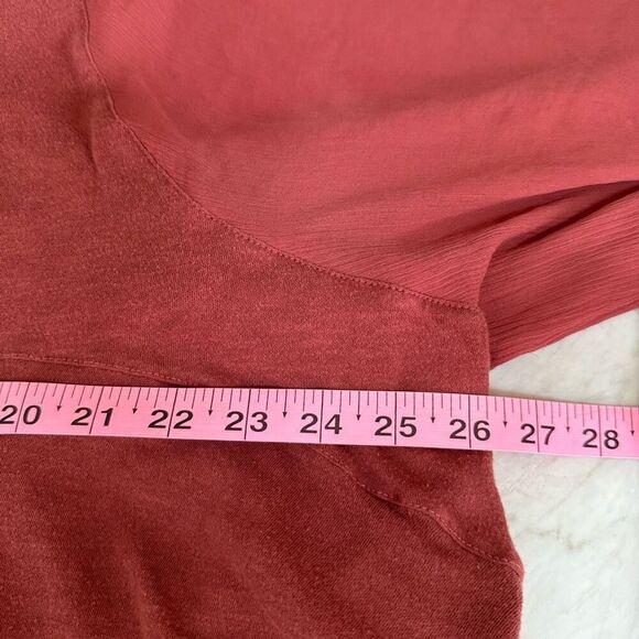 Anthropologie Akemi + Kin Fenn Dolman Top blouse burnt orange size S oversized - Picture 8 of 9